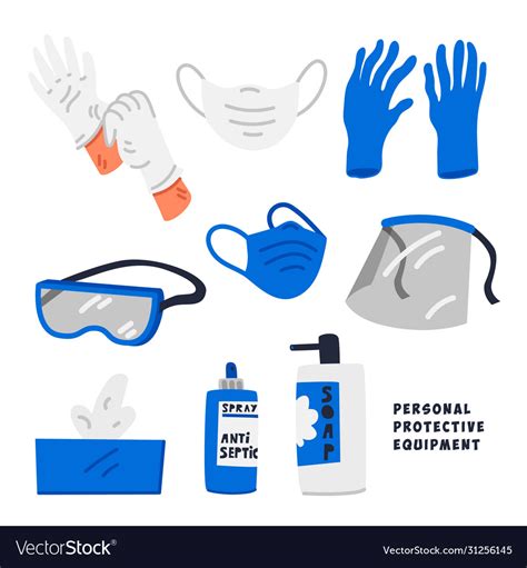 Ppe - personal protective equipment products Vector Image