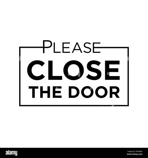 Please close the door on a white background vector Stock Vector Image ...