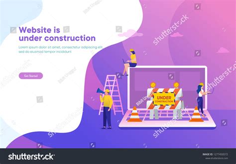 Website Under Construction Vector Illustration Concept Stock Vector ...