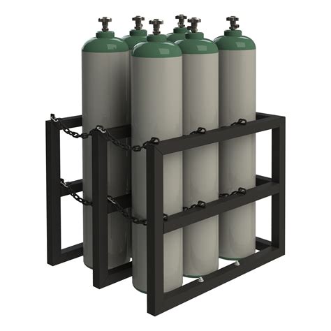 Gas Cylinder Rack for 6 Vertical Cylinders - Durham Manufacturing