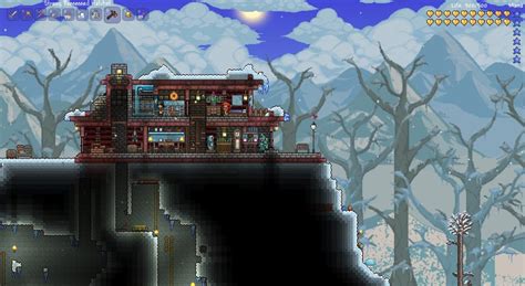 A Cozy Snow Cabin : Terraria