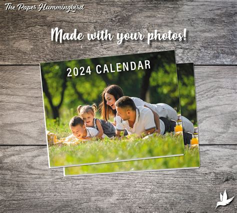 Custom Photo Calendar, 2024 Photo Calendar, Personalized Calendar With ...