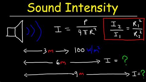 Sound Intensity Physics Problems & Inverse Square Law Formula - YouTube