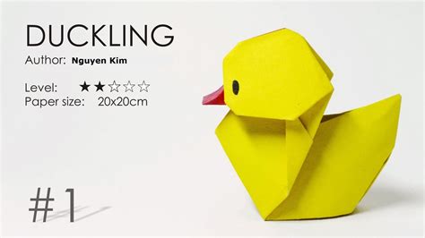How to make an Origami Duck Baby Ver.2 | Origami duck, Origami easy, Origami animals