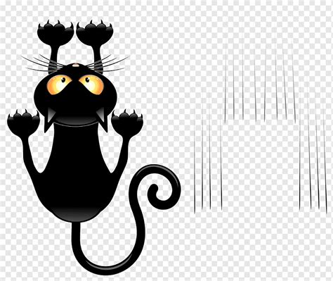 Black cat Cartoon, Black Cat and Scratches, happy Halloween, cat Like ...