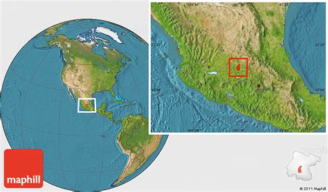 Satellite Location Map of Salamanca