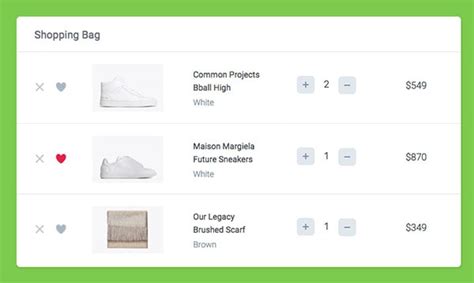 How to Create a Shopping Cart UI using CSS & JavaScript - Designmodo