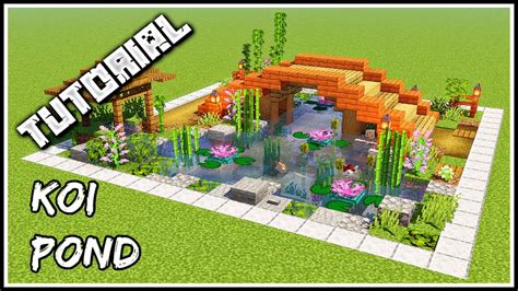 How To Build A Koi Pond | Minecraft Tutorial - YouTube