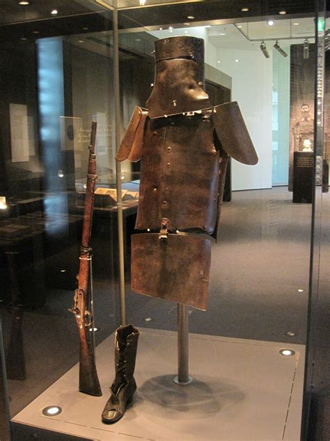 Armoured suit worn by Australian outlaw Ned Kelly in his final confrontation with Victorian ...