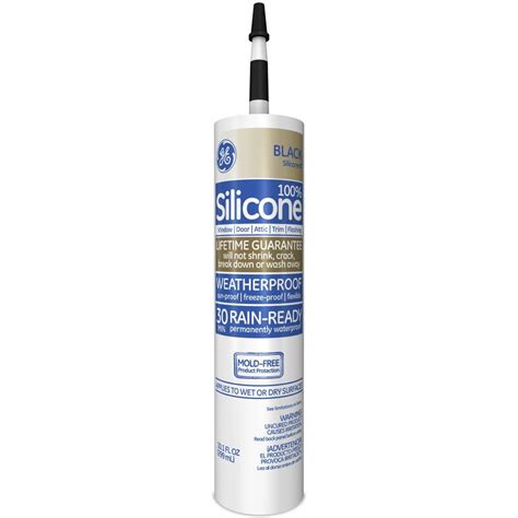 GE Silicone II 10.1 oz. Black Window and Door Caulk-GE5030 12C - The ...