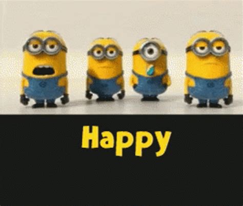 Happy Birthday To You Minions GIF - HappyBirthdayToYou HappyBirthday Minions - Discover & Share GIFs