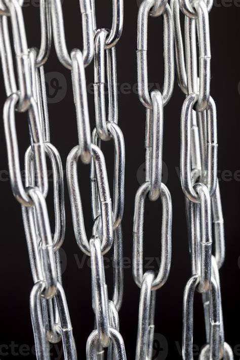 galvanized steel chain, close up 9717048 Stock Photo at Vecteezy