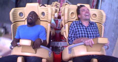 No one has ever been as scared as Jimmy Fallon and Kevin Hart on a roller coaster