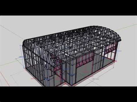 Beautiful Bowstring Truss Design for warehouses. Design in FrameBuilder-MRD for Sketchup | Roof ...