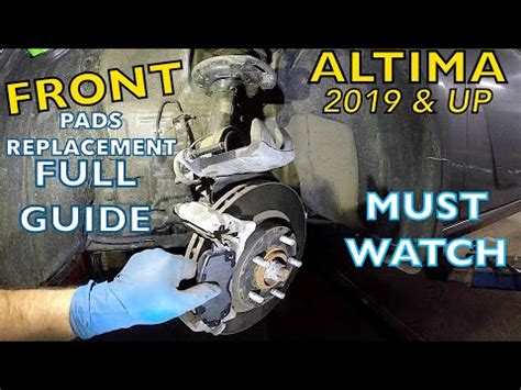 How to replace Front Brake Pads on Nissan Altima 2019 and up - YouTube