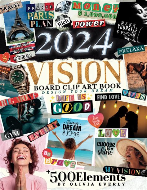 Buy 2024 Vision Board Clip Art Book: An Extensive Collection of Inspiring Images, Quotes ...