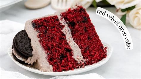 Deliciously Moist Red Velvet Oreo Cake | Red velvet oreo cake, Butter cream, Oreo cream