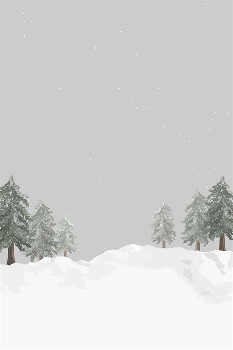 Aesthetic winter background, snowy forest, | Premium Vector ...