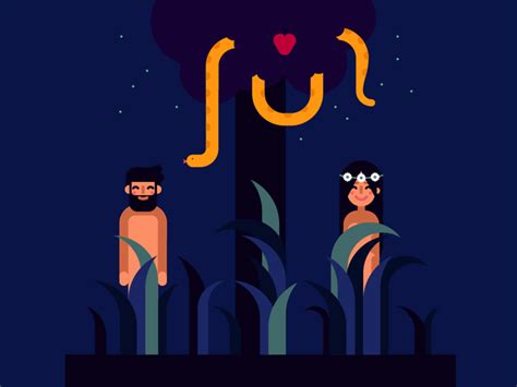 Adam and Eve by vitalina on Dribbble