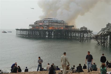 Brighton's West Pier burning | Brighton beach, Brighton and hove, Brighton