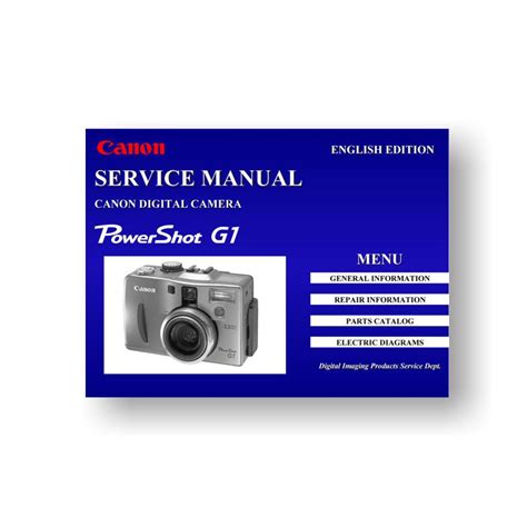 Canon G1 Service Manual Parts Catalog | Powershot | USCamera DownloadUSCamera