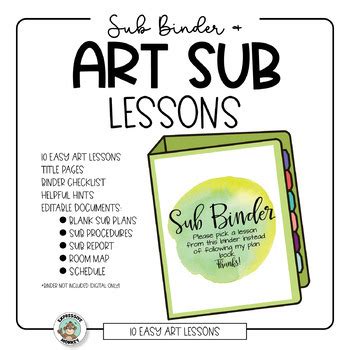 Art Sub Plans: Lessons & Sub Binder Information | TpT