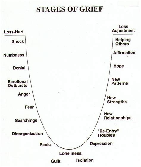 Stages of grief. We will mourn our lives before our illness and it's ...