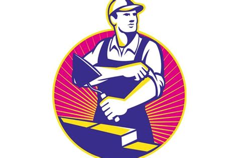 Stone Mason Workers Logo | Masonry construction, Human logo design ...