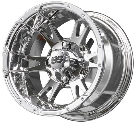 12 inch RHOX RX322 Chrome Wheel | Golf Cart King