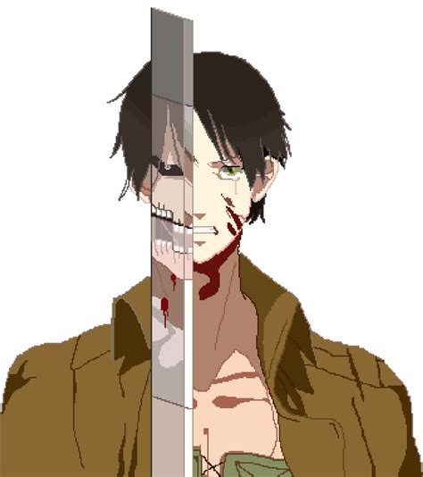 Eren Jaeger pixel art [Attack on titan] by IvantheBrony on DeviantArt