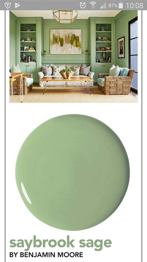 Love this green paint. Saybrook Sage by Benjamin Moore | Green interior design, Paint colors for ...