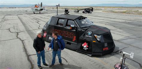 Jay Leno puts Storm-chaser Reed Timmer's "Dominator" stormproof vehicle ...