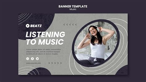 Free PSD | Music banner template