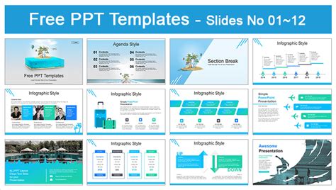 Travel and Vacation PowerPoint Templates for Free