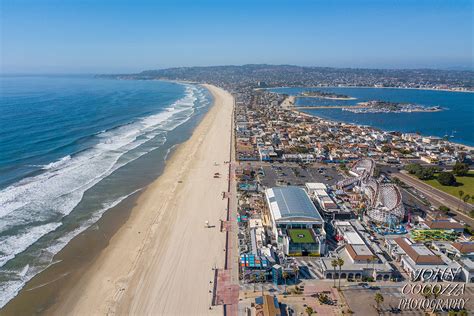 Belmont Park Mission Beach Empty Aerials Photos and Prints for Sale to Decorate Homes - John ...