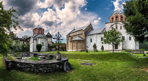 Studenica monastery, Serbia | Architecture Stock Photos ~ Creative Market