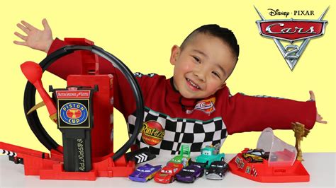 Disney Cars Toys Lightspeed Loopin Launcher Playset Unboxing Lightning McQueen Ckn Toys - YouTube