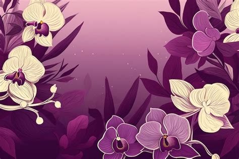 Premium AI Image | Purple orchids on a pink background