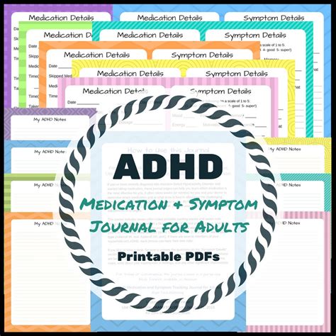 ADHD Medication & Symptom Journal Adult ADHD Medication Log Symptom ...