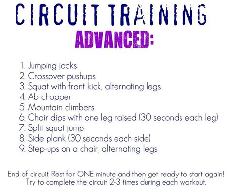 Circuit Training news: Circuit Training Routines At Home