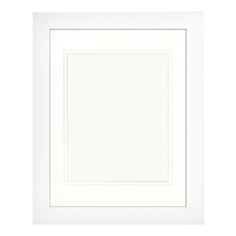 PTM Images 1-Opening 8 in x 10 in. Matted White Portrait Frame (Set of 2)-8-0001A-WHITE - The ...