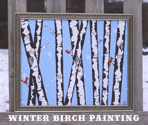 Painting Of Birch Trees In Winter at PaintingValley.com | Explore collection of Painting Of ...