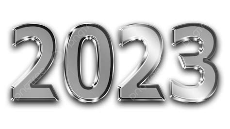 Estéreo Gradiente Prata 2023 Word Art PNG , 2023, Estereoscópico, Feliz Ano Novo Imagem PNG e ...