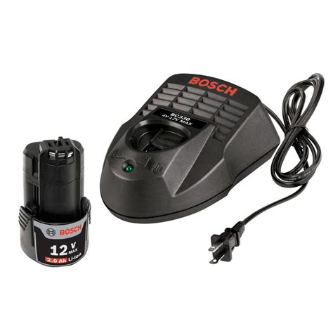 Bosch 12-Volt Lithium-Ion 2.0 Ah Battery/Charger Starter Kit-SKC120-102 - The Home Depot