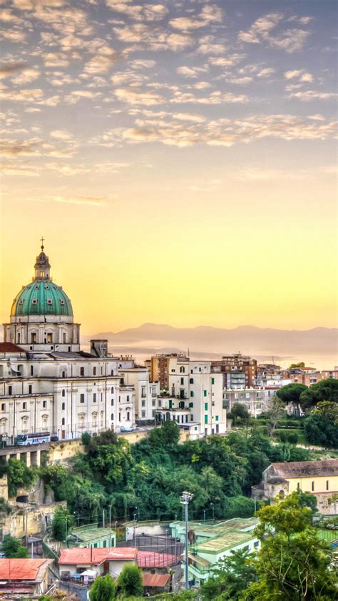 Download Naples Capodimonte Basilica Aerial View Wallpaper | Wallpapers.com