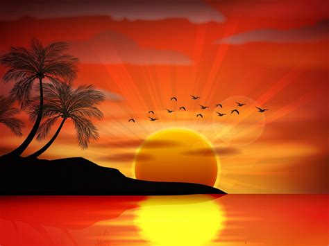 Tropical Paradise Sunset Wallpapers - Top Free Tropical Paradise Sunset Backgrounds ...