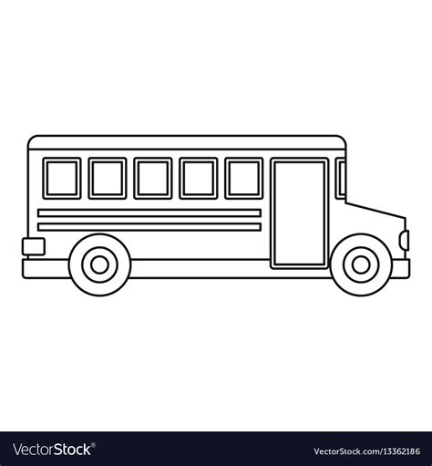 School bus icon outline style Royalty Free Vector Image