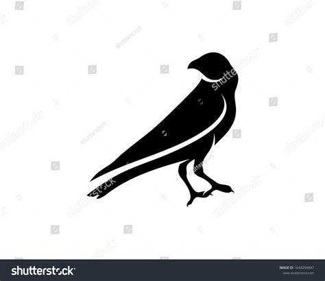 Raven Bird Logo Vector Template Black Stock Vector (Royalty Free ...