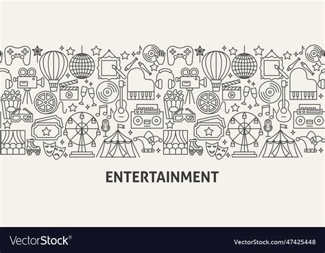 Entertainment banner concept Royalty Free Vector Image