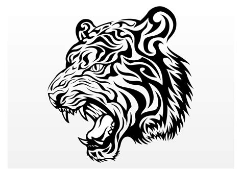 Tiger Head Vector Graphic - Download Free Vector Art, Stock Graphics ...